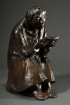 Barlach, Ernst (1870-1938) "Der Buchleser (Lesender Mann im Wind)“ 1936, Bronze patiniert, 10/150,