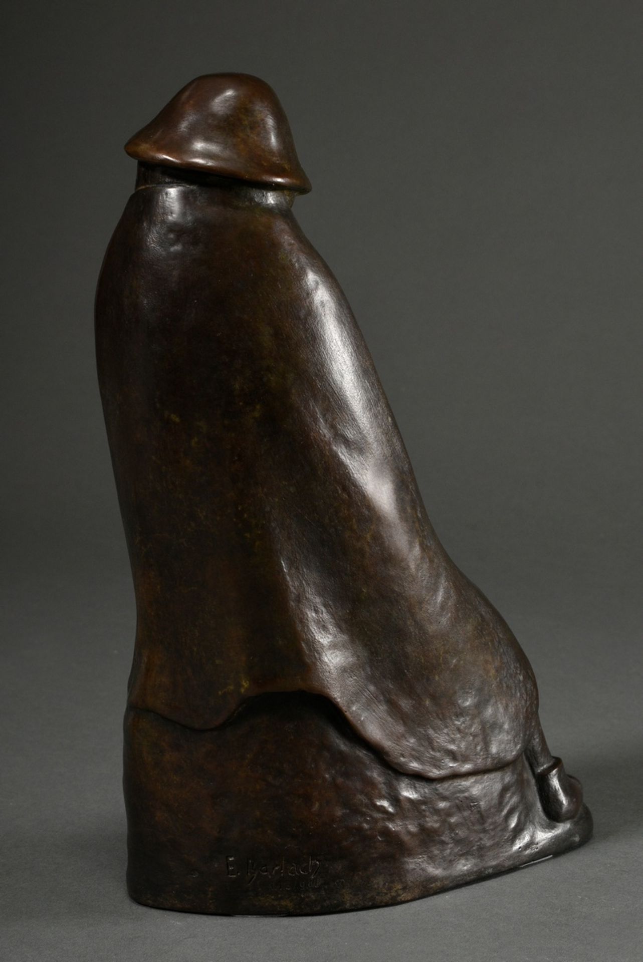 Barlach, Ernst (1870-1938) "The Flute Player" 1936, patinated bronze, 119/980, b. sign/num., posthu - Image 3 of 6
