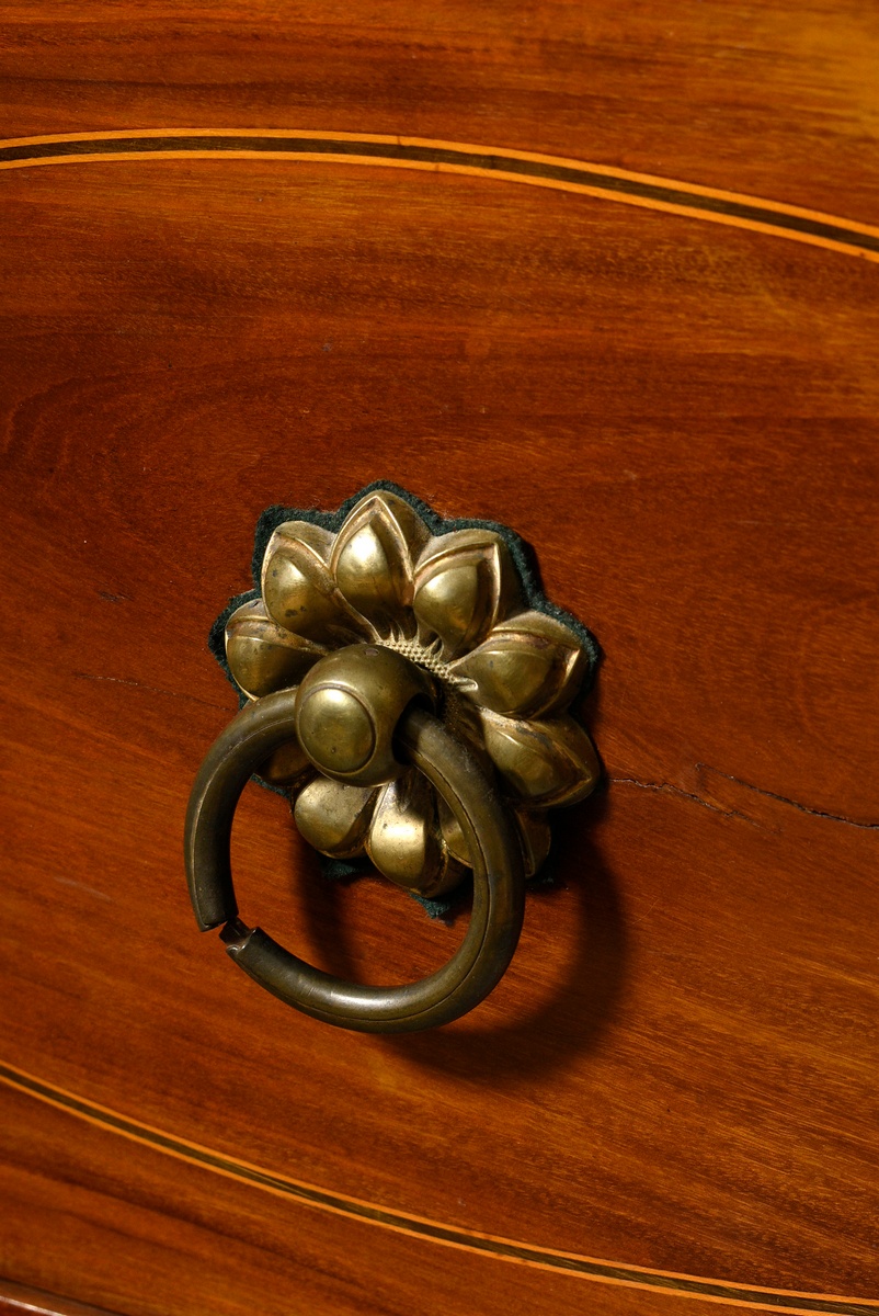 Top-mounted chest of drawers in austere façon with pointed arch bracing over green glass, upper dra - Image 5 of 13