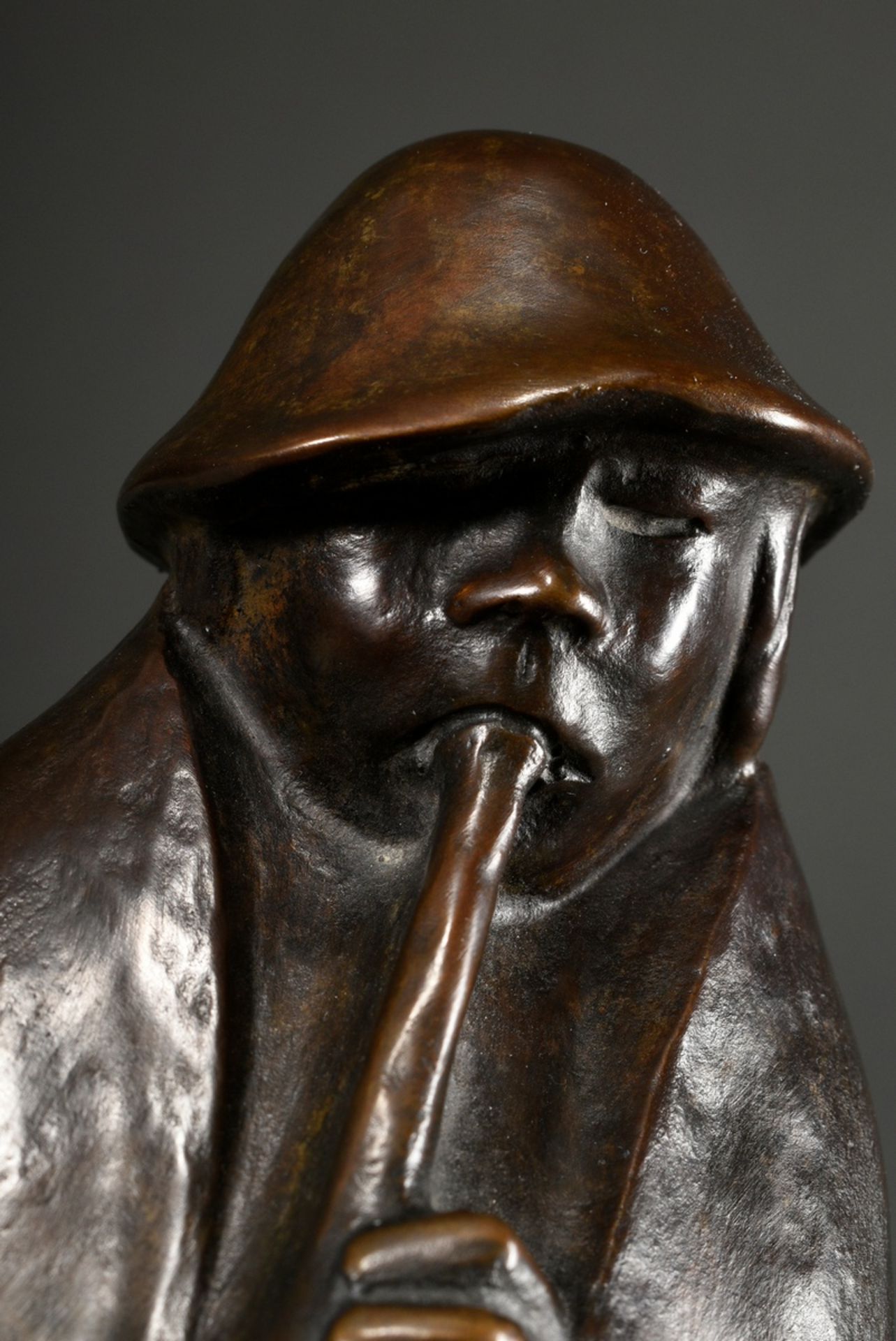 Barlach, Ernst (1870-1938) "The Flute Player" 1936, patinated bronze, 119/980, b. sign/num., posthu - Image 4 of 6