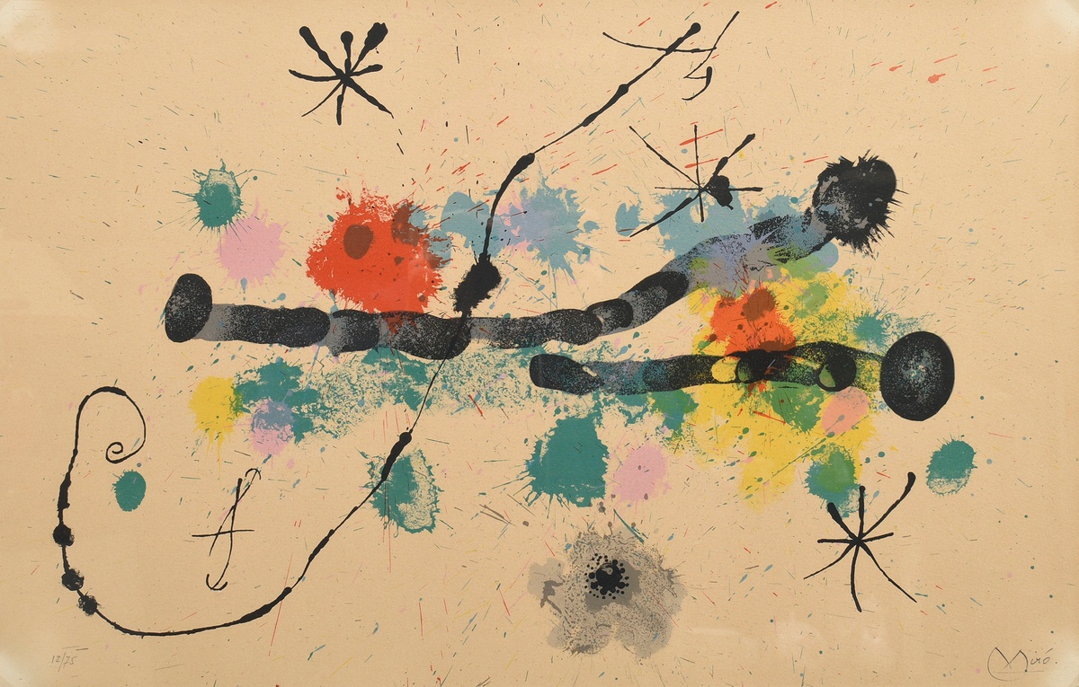 Miró, Joan (1893-1983) "Je travaille comme un jardinier" 1964, colour lithograph 12/75, sign./num. 