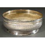 Round Wilhelminian bowl with ribbed body and pierced meander rim, marked: Wilhelm Theodor Binder, s