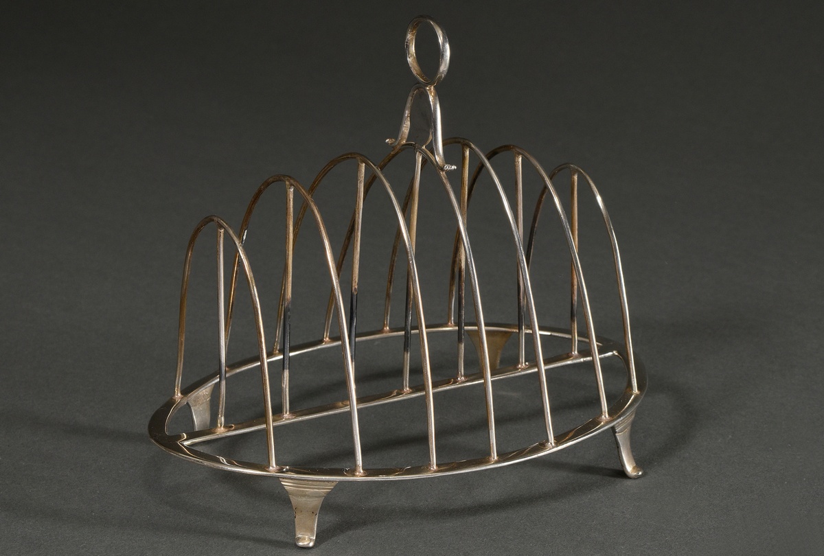 English toast stand for six slices, MZ: William Turner, London 1798, silver 925, 154g, 14.5x17x11.5 - Image 2 of 3