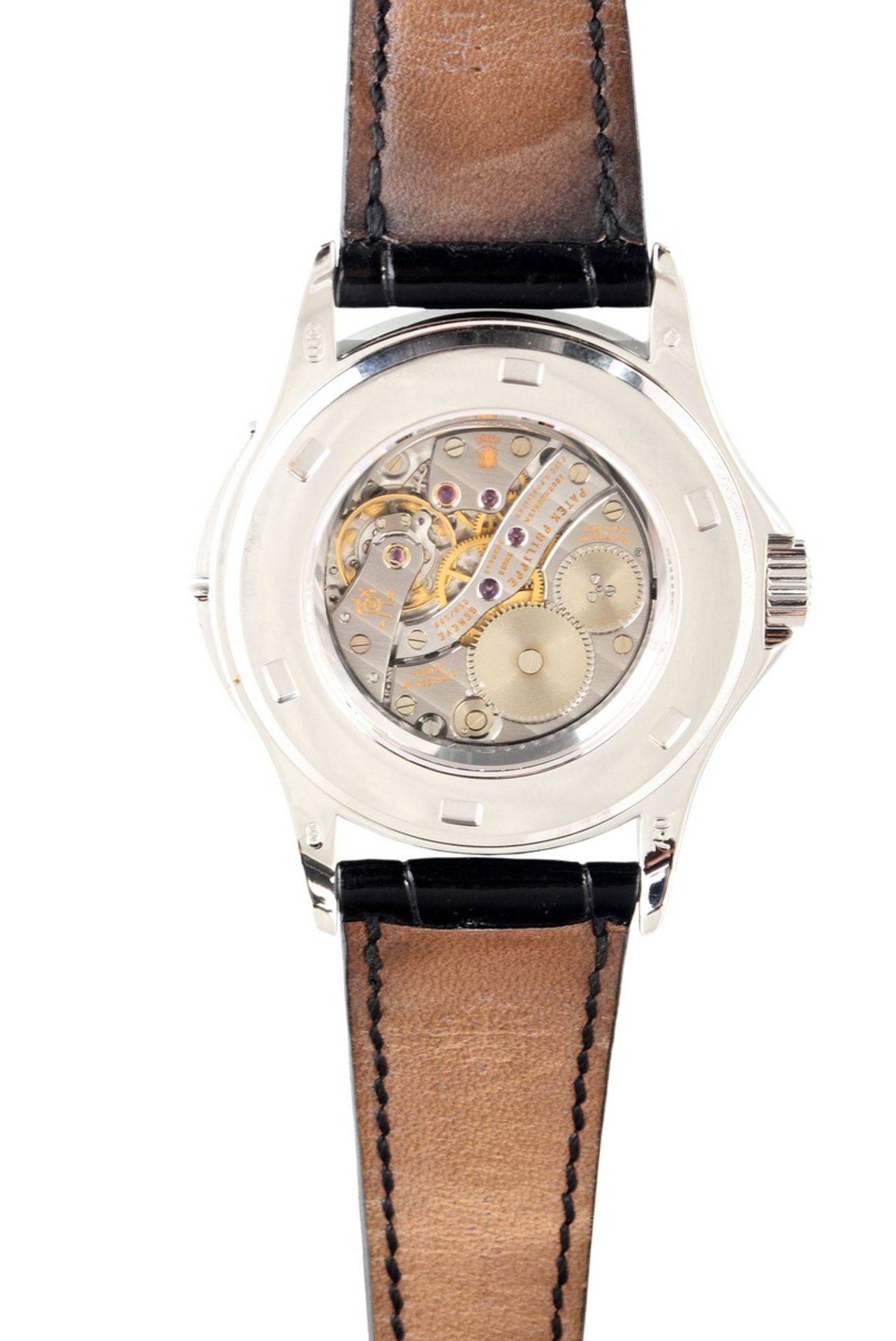 Attraktive Patek Philippe "Calatrava Travel Time" Armbanduhr, Ref. 5134G-001, zwei Zeitzonen, 24-St - Bild 7 aus 8