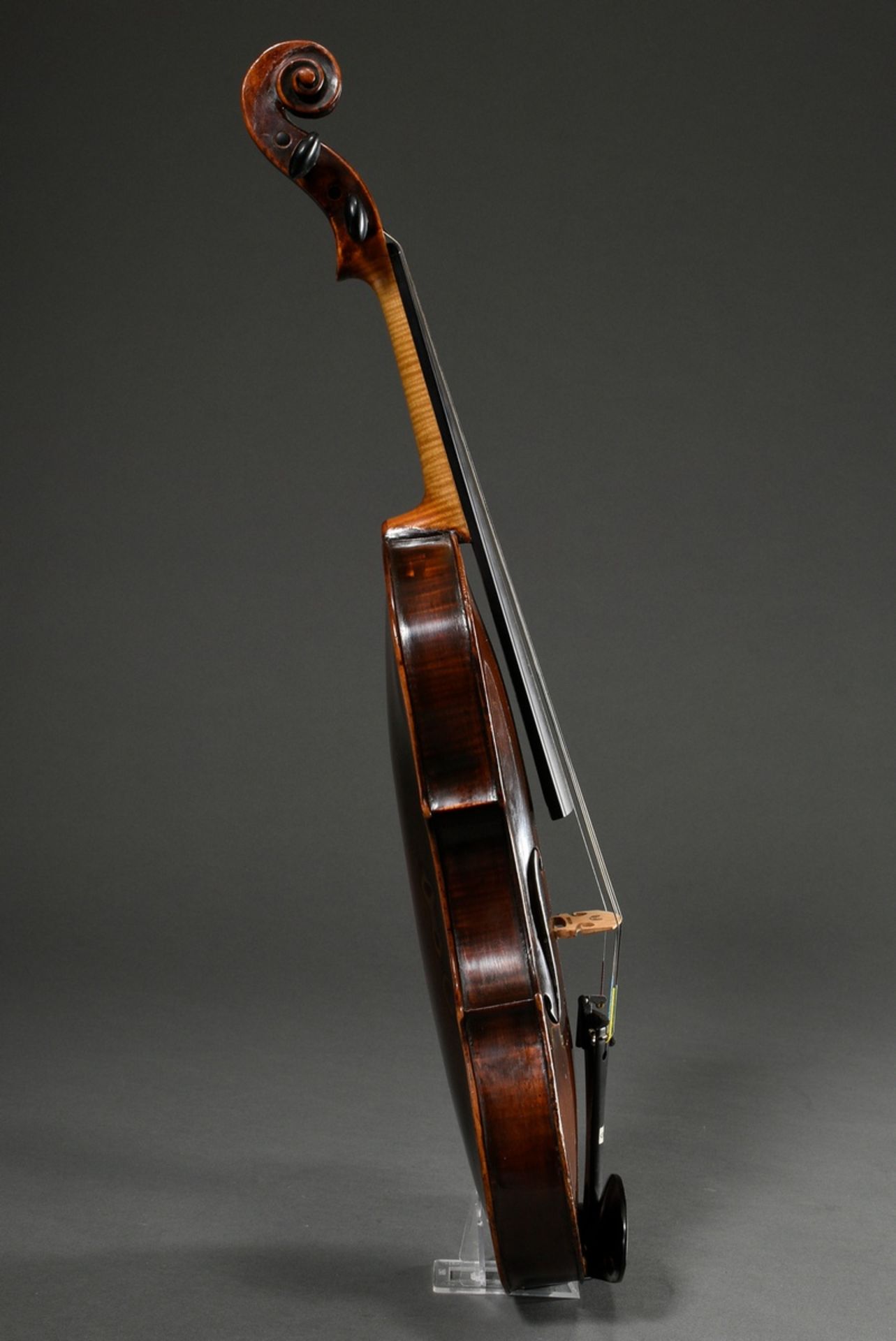 Meister Geige, wohl Italien, Zetteln innen “Giovan. Gaettano Pazzini, allieno d´eil Maggini di Brix - Bild 3 aus 25