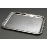 Rectangular tray in a simple design, silver 800, 745g, 36x26cm