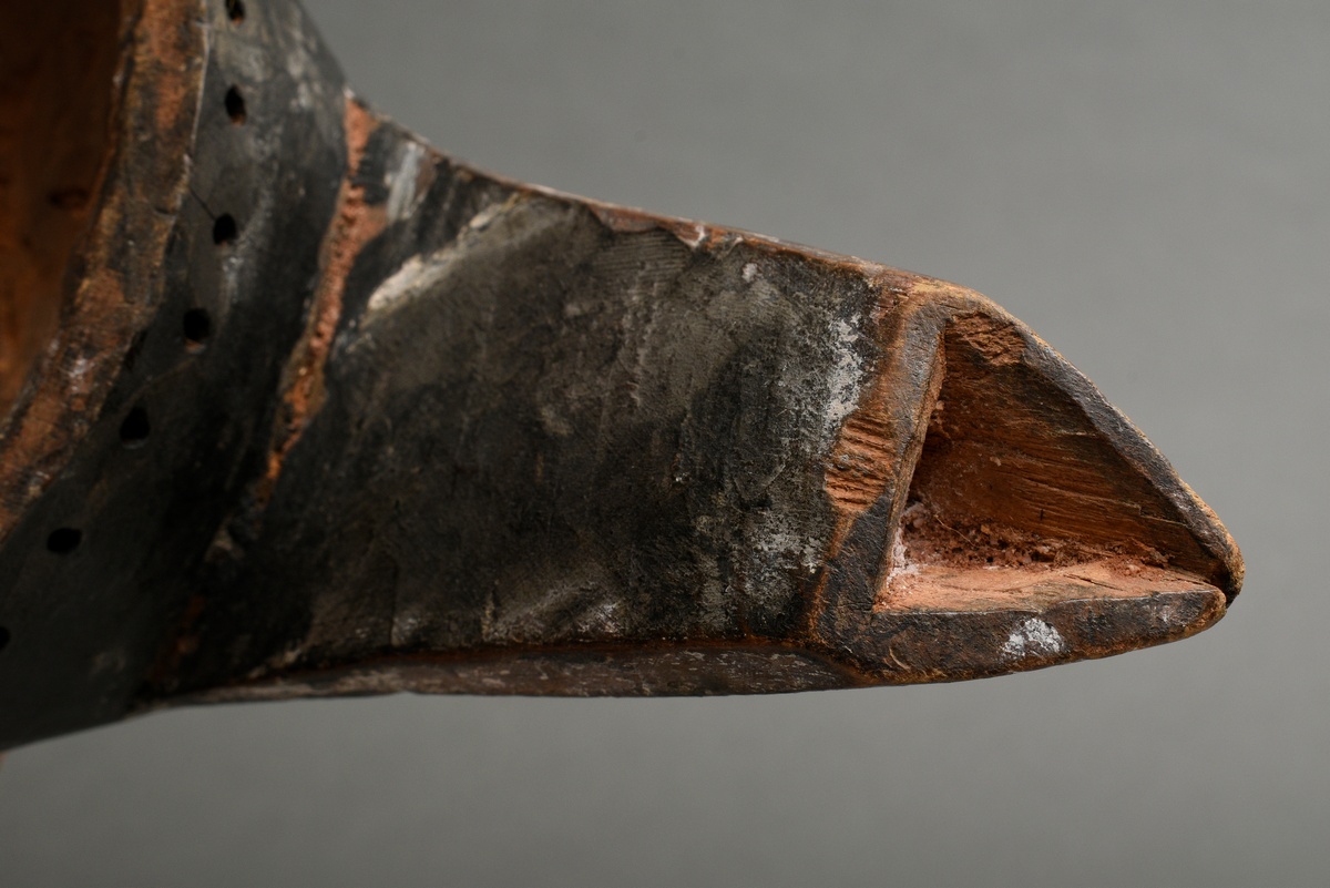 Ula Onu mask, Nigeria/ West Africa, probably 19th c., wood with periodically refreshed paint and ho - Image 7 of 15