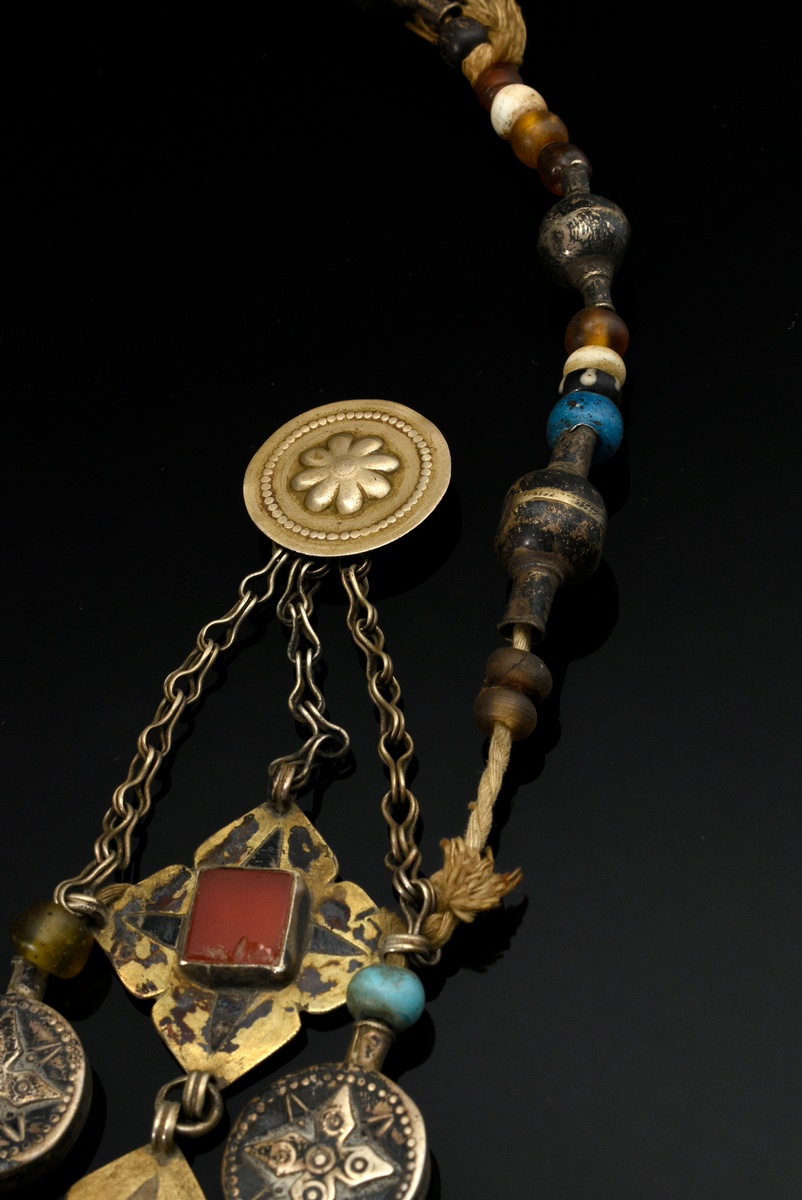 Large Tekke Turkmen plait ornament "Satshbak" consisting of two double strands with florally emboss - Image 4 of 7