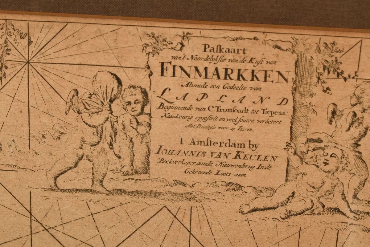 Keulen, Johannes van (1654-1715) ‘Paskaart vant Noordelykste van de kust van Finmarken ... Lapland’ - Image 3 of 6