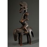 Reiter Figur im Stil der Senufo, West Afrika/ Elfenbeinküste, 2. Hälfte 20.Jh., H. 44cm, Alters- un