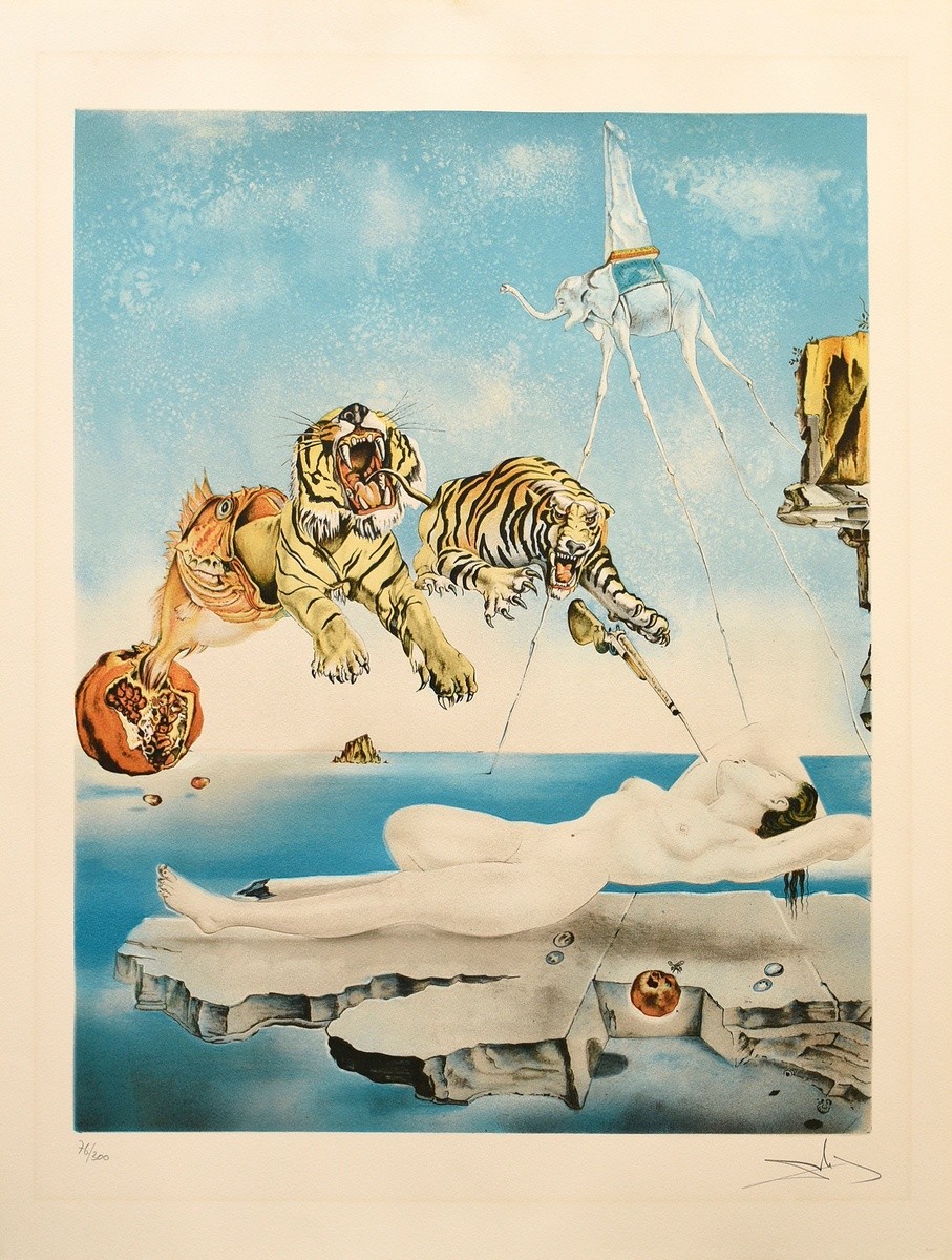 Dali, Salvador (1904-1989) ‘Dream, caused by the flight of a bee around a pomegranate, one second b - Image 2 of 3