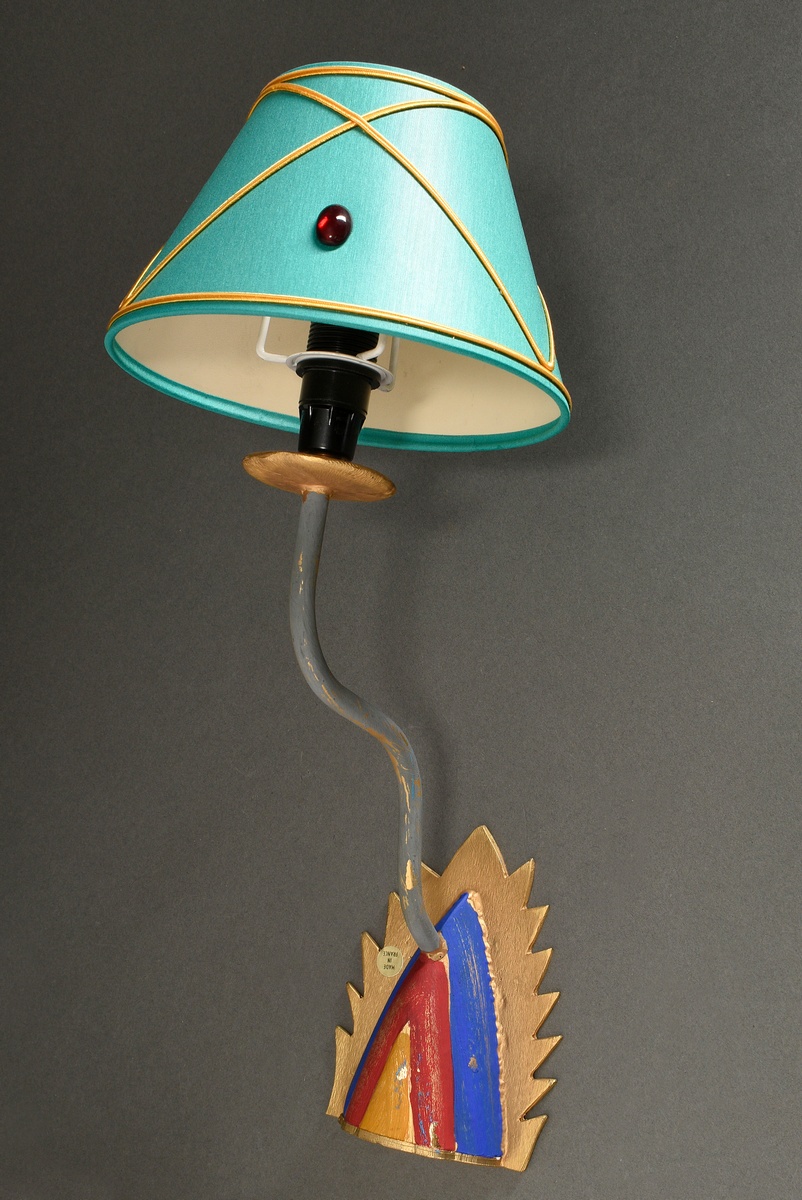 Casenove, Pierre (*1943) "Jaume Petit" Wall lamp, cast metal, painted in colour, prepared for elect
