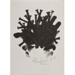 Uecker, Günther (*1930) "o.T." 1987, Offsetlithographie, u. i. Druck sign./dat., BM 29,7x21,5cm, mi