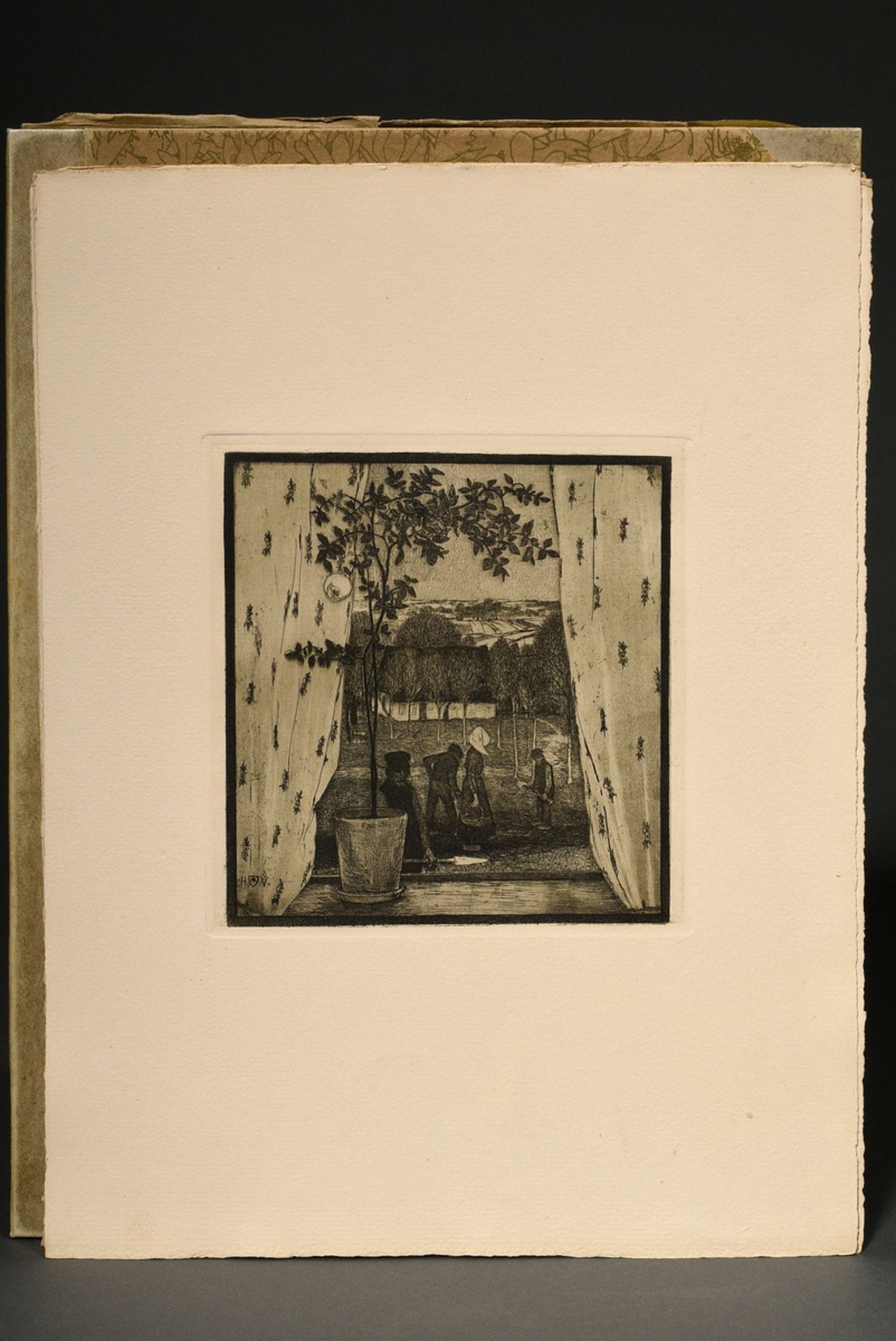Vogeler, Heinrich (1872-1942) "An den Frühling" 1899/1901, portfolio with 10 etchings and prelimina - Image 18 of 25