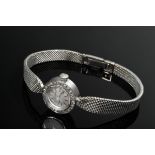 Weißgold 750 Armbanduhr mit Achtkant Diamant Lünette (zus. ca. 0.26ct/IF/TW), 22,6g, L. 17cm, gangb