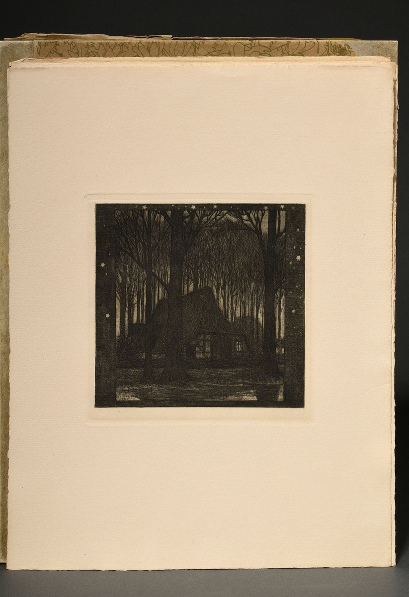Vogeler, Heinrich (1872-1942) "An den Frühling" 1899/1901, portfolio with 10 etchings and prelimina - Image 8 of 25