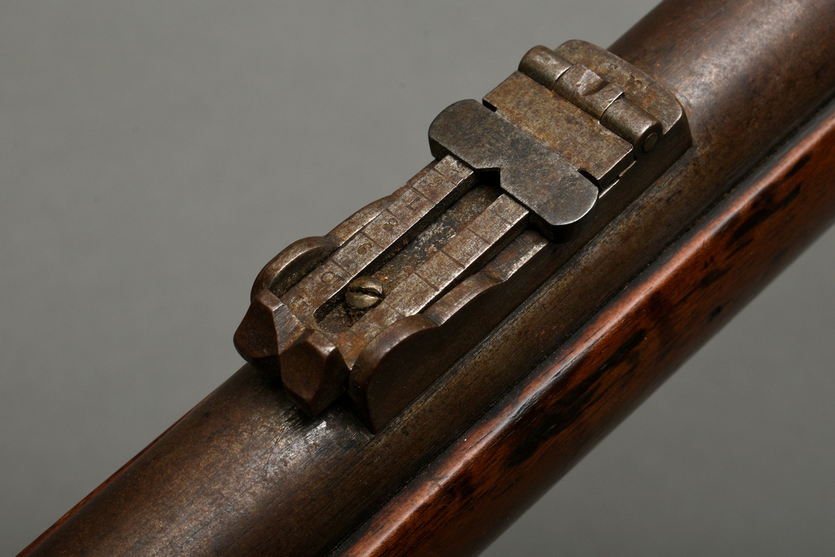 Percussion rifle, marked "Dresse. Ancion Laloux & Cie A Liege", walnut full stock, brass and iron,  - Image 5 of 14