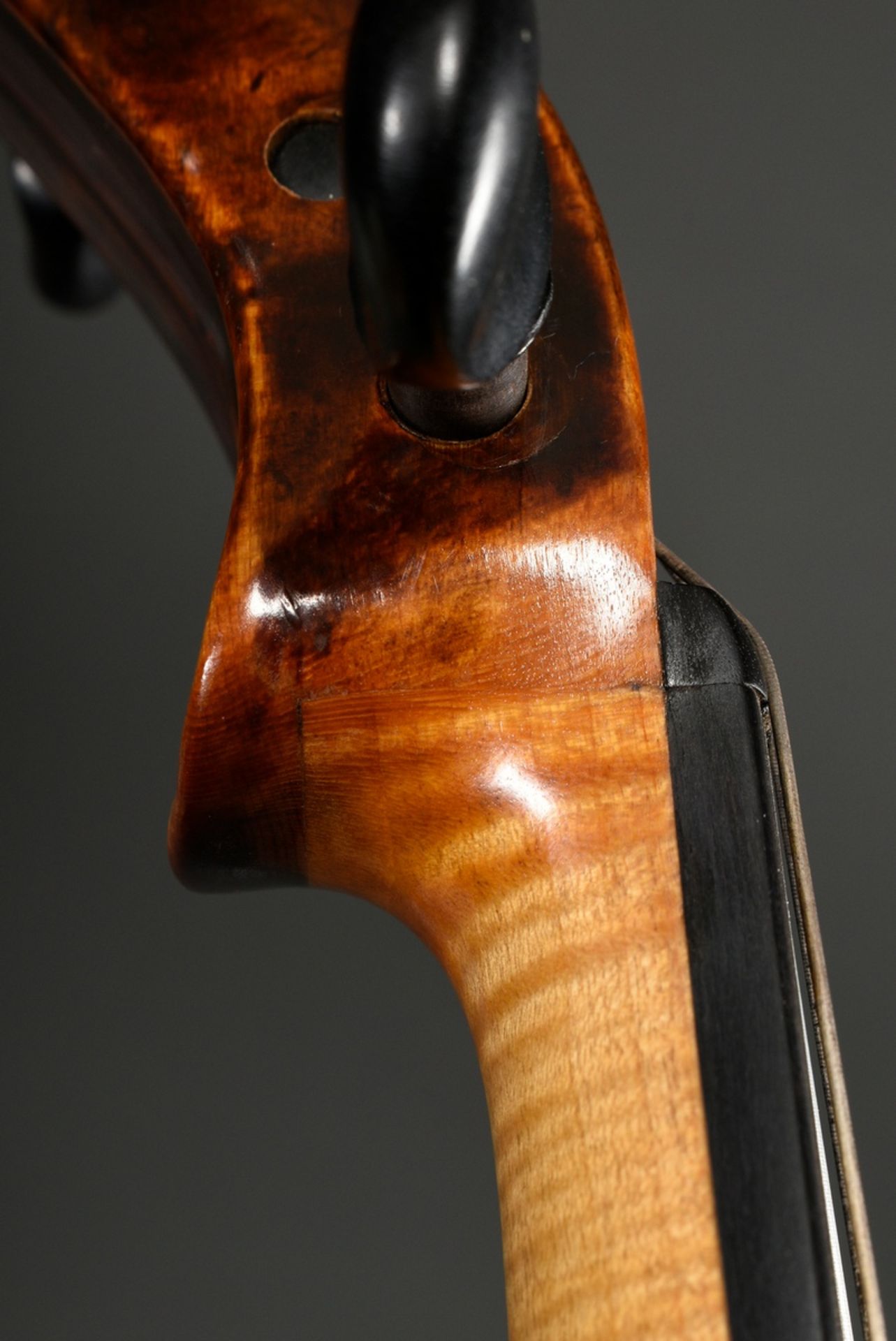 Meister Geige, wohl Italien, Zetteln innen “Giovan. Gaettano Pazzini, allieno d´eil Maggini di Brix - Bild 8 aus 25