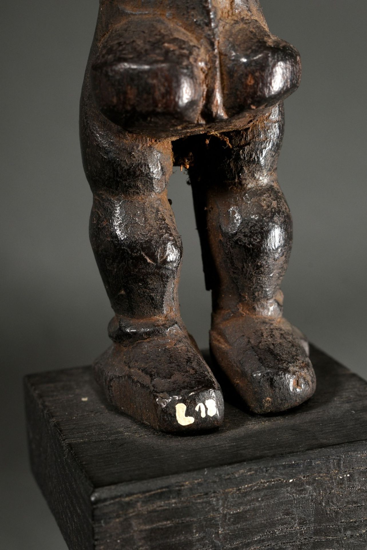 Ancient figure of Lulua, Central Africa/ Congo (DRC), early 20th c., wood, head, face and coiffure  - Image 6 of 10