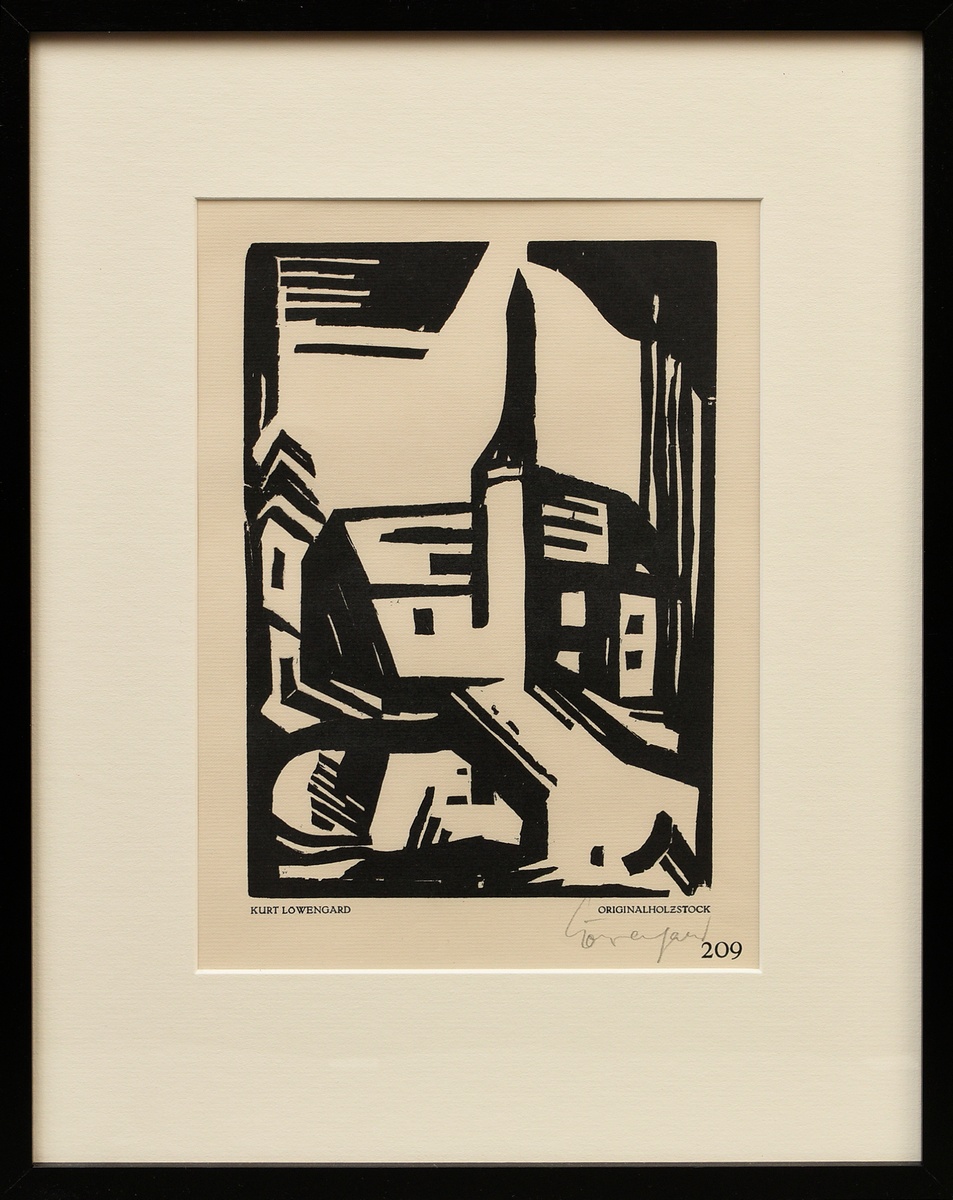 2 Löwengard, Kurt (1895-1940) ‘o.T.’ (Sleeping man with cattle and stable) and ‘o.T.’ (Cityscape wi - Image 4 of 4