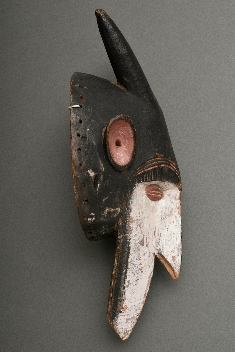 Ula Onu mask, Nigeria/ West Africa, probably 19th c., wood with periodically refreshed paint and ho - Image 3 of 15