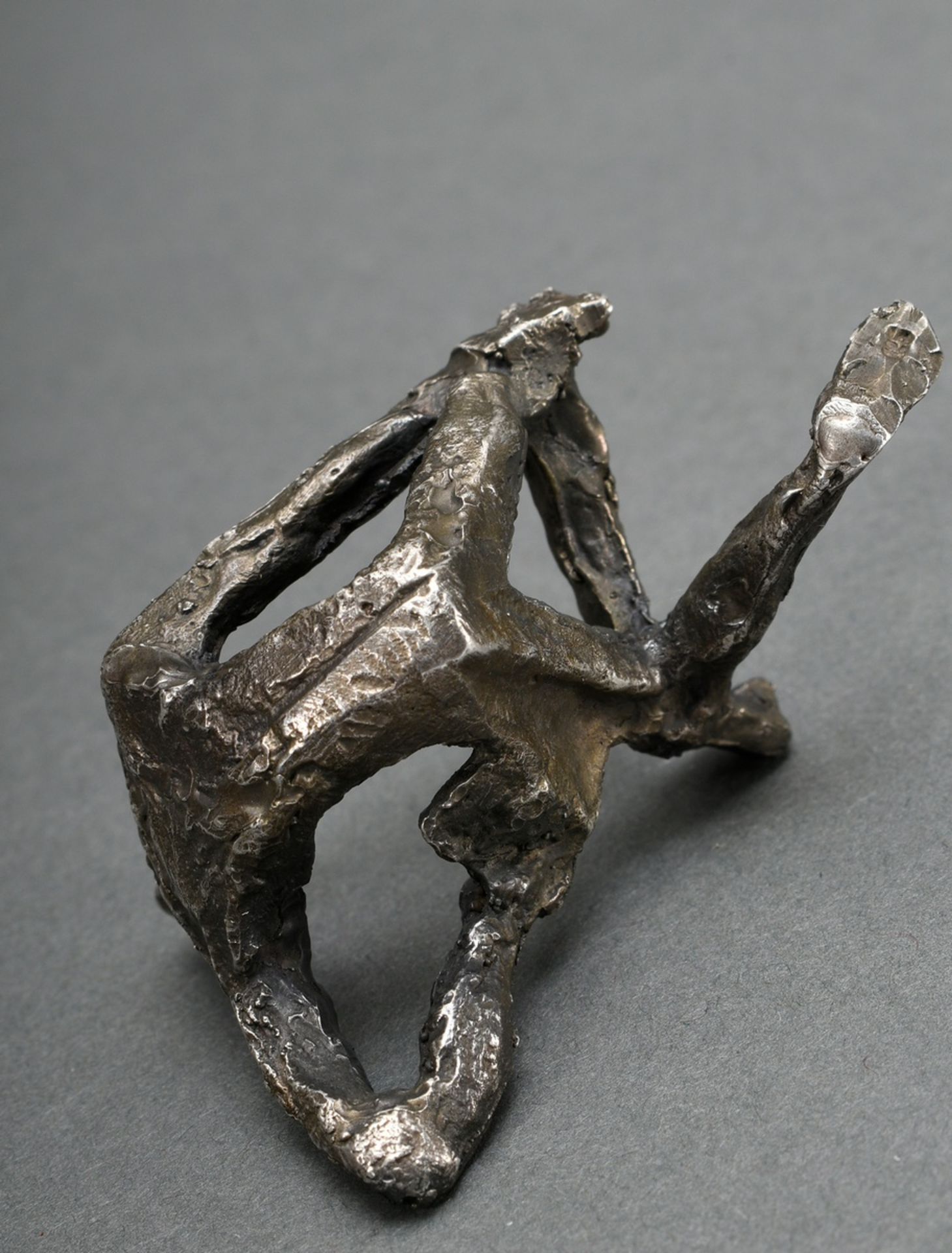 Reuter, Erich Fritz (1911-1997) "Reading Boy", monogr., silver 925, 57g, 3x6x4cm - Image 4 of 5