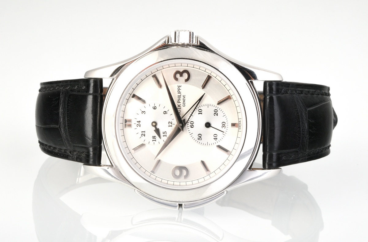 Attractive Patek Philippe "Calatrava Travel Time" wristwatch, Ref. 5134G-001, two time zones, 24-ho - Image 6 of 8
