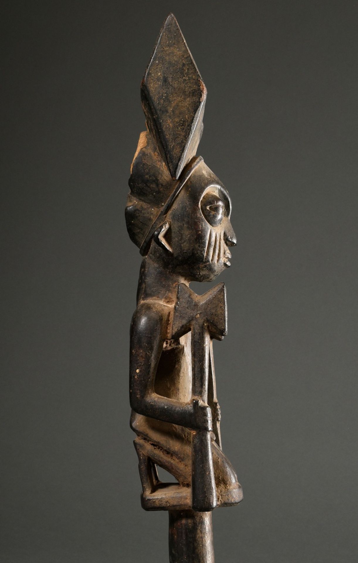 "Shango" Stab aus einer bekannten Werkstatt der Yoruba, West Afrika/ Nigeria, 1. Hälfte 20.Jh., sch - Bild 10 aus 12