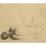 Augustin, Edgar (1936-1996) "Reclining Nude" 1985, etching, 12/50, b. sign./dat./num., PM 20,8x24,2