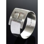 Danish silver 925 bangle in belt form with hinged clasp, mark: Anton Michelsen, marked: Oro, Ø 6cm,
