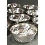 12 Chippendale finger bowls with scalloped decoration on the wall, Wilhelm Theodor Binder, silver 8