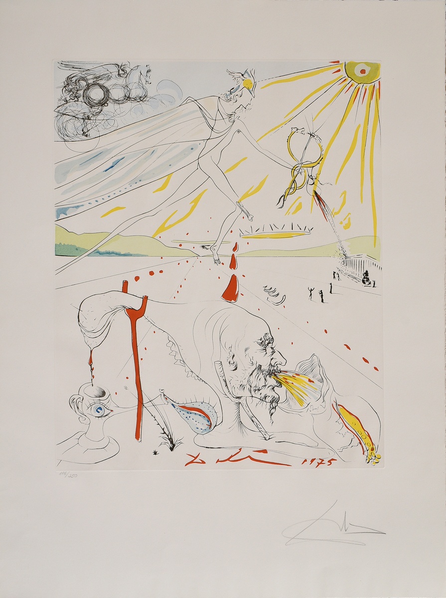 Dali, Salvador (1904-1989) ‘L'Alchimiste’ 1975, colour etching/mixed media, 116/250, sign./num. bel - Image 2 of 4