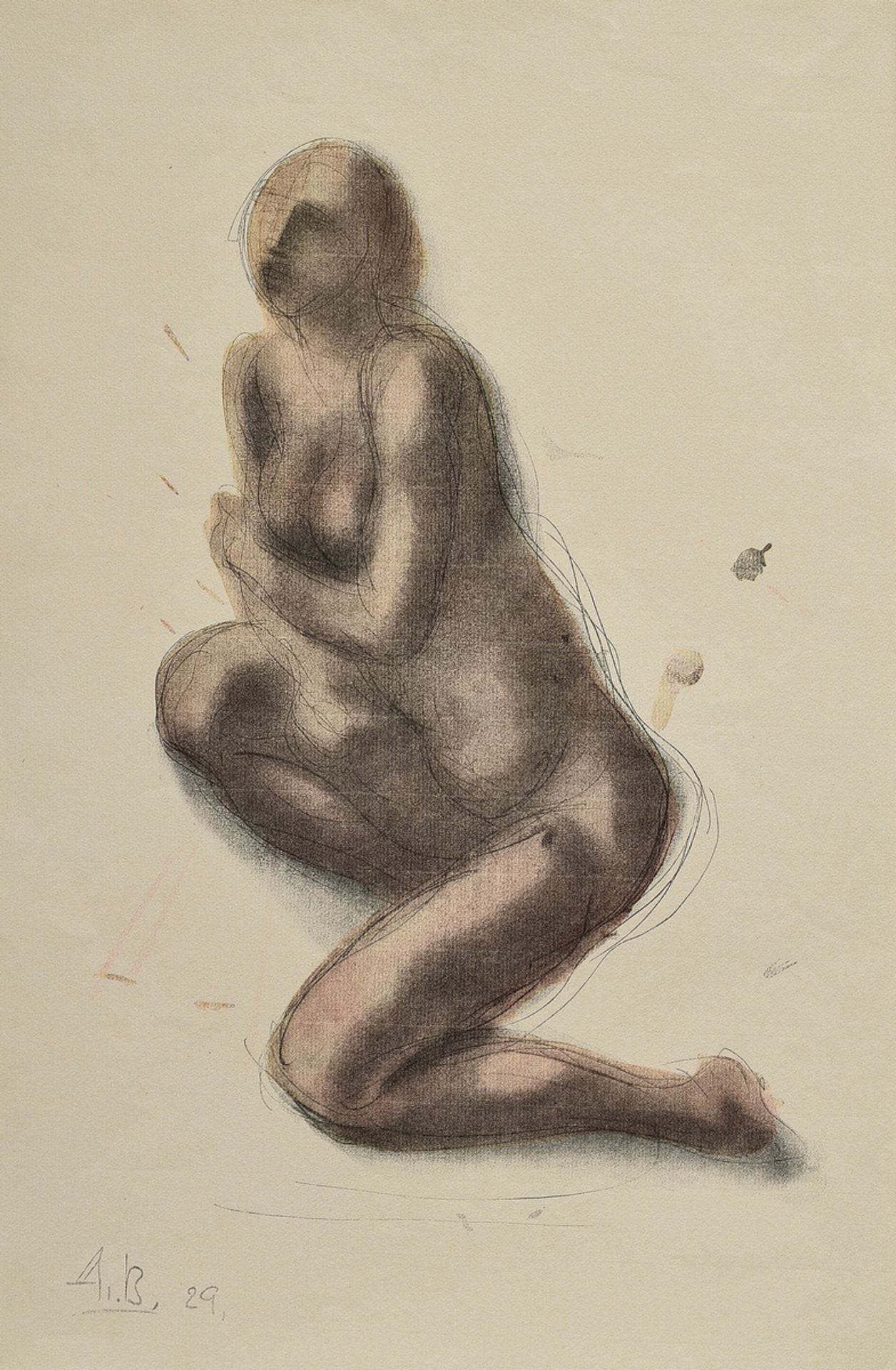 2 Breker, Arno (1900-1991) "Standing Woman" and "Kneeling Woman" 1929/30, lithographs, b. print sig - Image 3 of 5