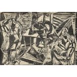 Bargheer, Eduard (1901-1979) 'Pub Musician' 1948, probably woodcut, sign./dat. lower right, PM 30.2