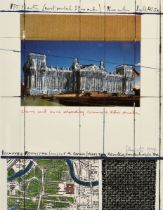 Christo (1935-2020) "Wrapped Reichstag" 1994, Farboffset/Prägedruck, u.r. sign., i. Druck sign./dat