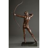 Geyger, Ernst Moritz (1861-1941) "Archer", patinated bronze, sign./inscr. "E.M. Geyger fec." on the