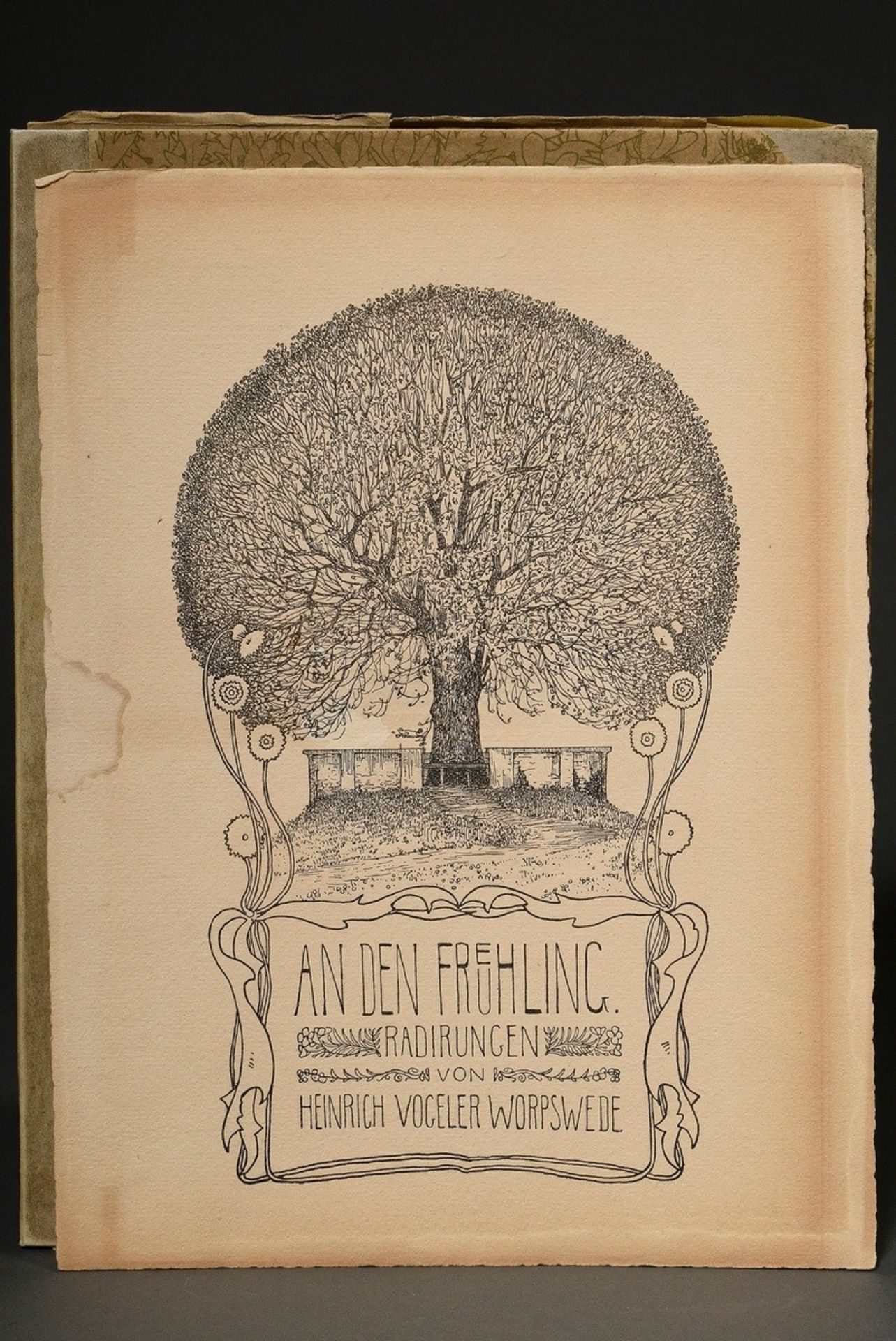 Vogeler, Heinrich (1872-1942) "An den Frühling" 1899/1901, portfolio with 10 etchings and prelimina - Image 3 of 25