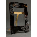 Tortoiseshell photo frame with engraved and pierced decoration "Chrysanthemums and Irises" and gild