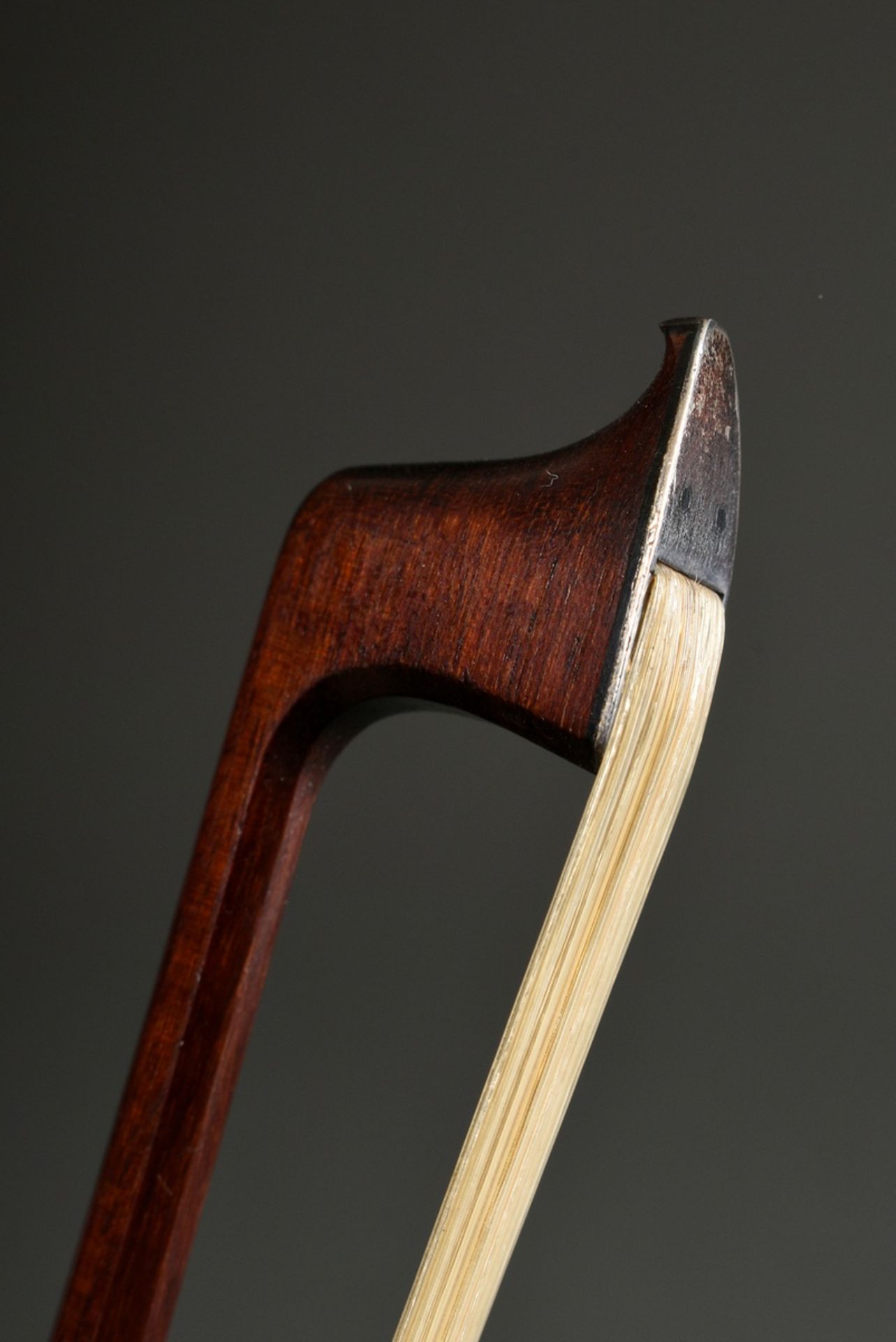 Master violin bow, Saxony 20th century, branded "C. Hans Karl Schmidt Dresden", octagonal pernambuc - Image 5 of 15