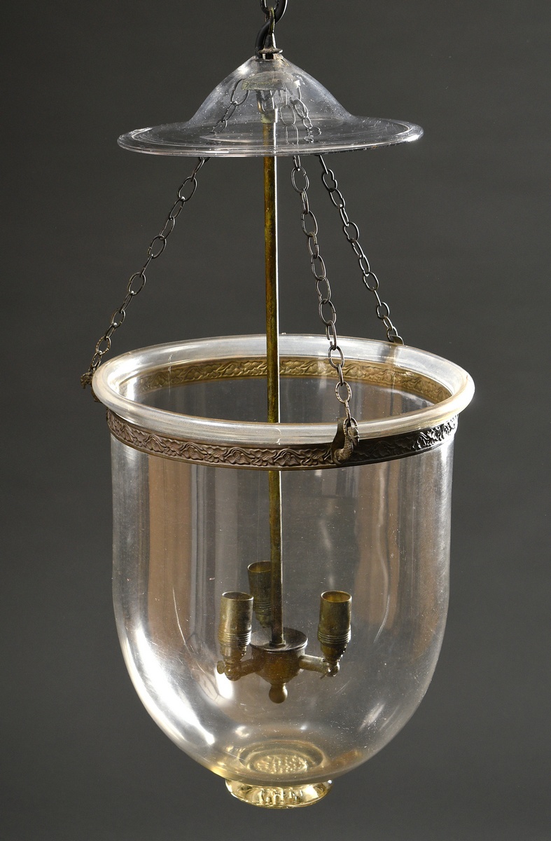 Large glass traffic light "stable lantern" in metal mounting based on a classic model, electrified, - Image 2 of 6