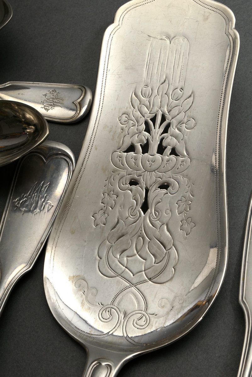 67 Pieces Hamburg cutlery ‘Augsburger Faden’ with various monograms, MZ: Brahmfeld & Gutruf, Hambur - Image 3 of 8