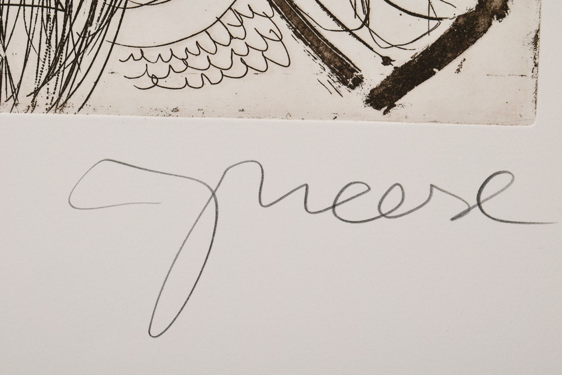 Meese, Jonathan (*1970) ‘DON SKELETTI IM FETTNAPF MIT 10 ZÄPFCHEN’ 2007, etching, sign. below, vers - Image 3 of 4