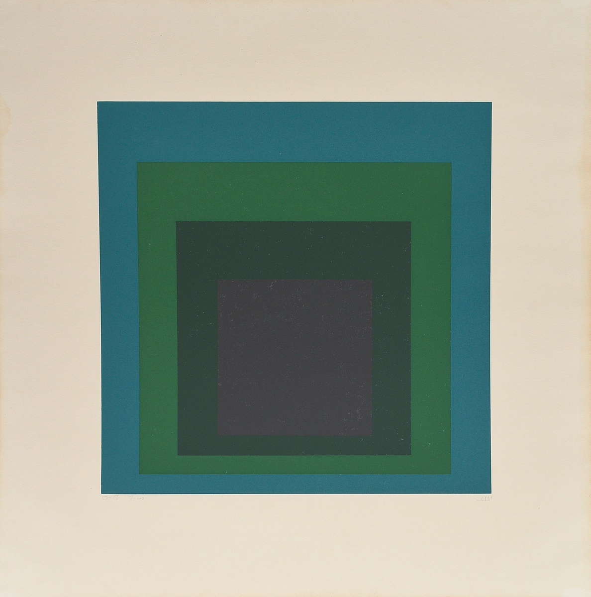 Albers, Josef (1888-1976) "O-G" 1967, colour silkscreen, 1/200, b. monogr./dat./num./titl., PM 28x2