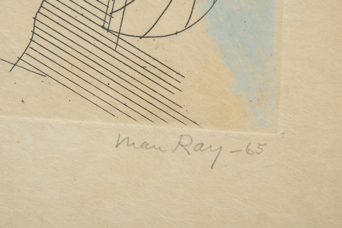 Man Ray (1890-1976) "Pour Crevel" 1965, colour etching/Japanese paper, IX/X, b. sign./num./dat., PM - Image 3 of 3
