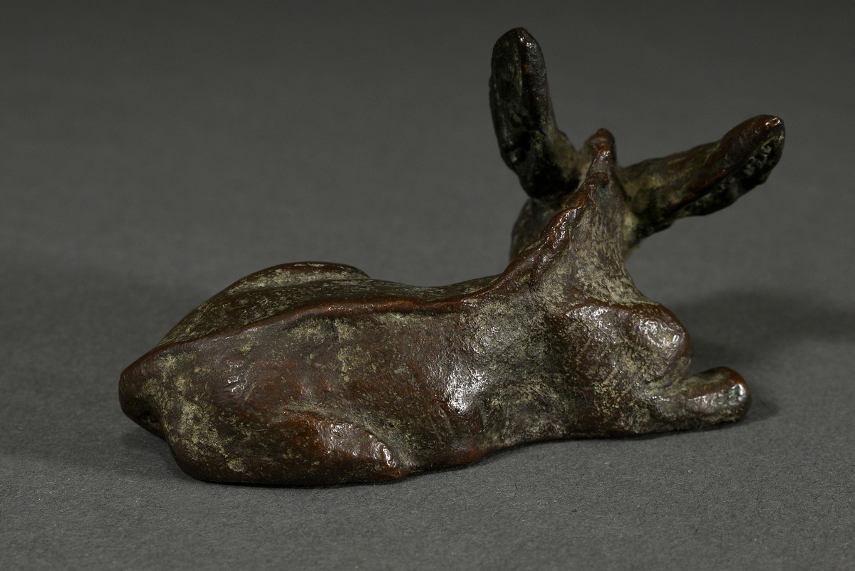 Strahlendorff-Eilers, Friderun von (1916-2011) „Ruhender Esel“, Bronze patiniert, am Boden sign., H - Bild 2 aus 3