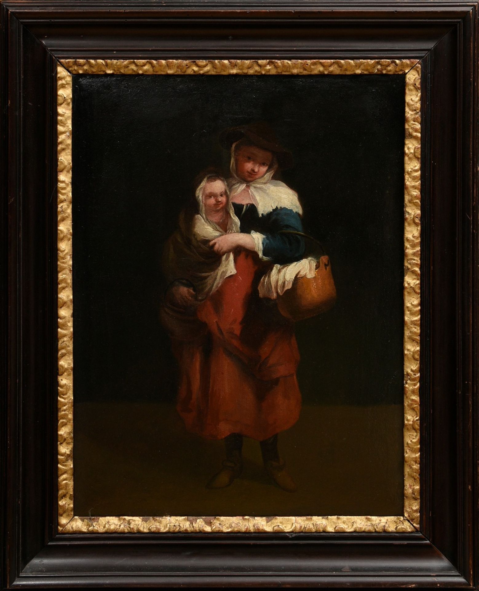 Unbekannter Künstler des 18.Jh. "Mutter und Kind", Öl/Leinwand doubliert, 61x47,5cm (m.R. 80,5x66,6 - Bild 2 aus 4