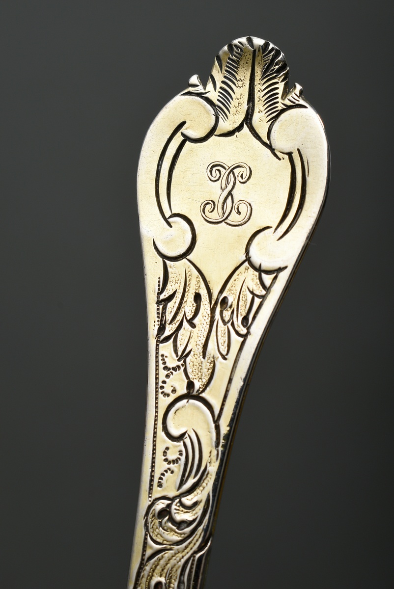 Berryspoon with embossed relief decoration ‘Fruits’ on the spoon and engraved ‘Flowers’ on the hand - Image 4 of 5