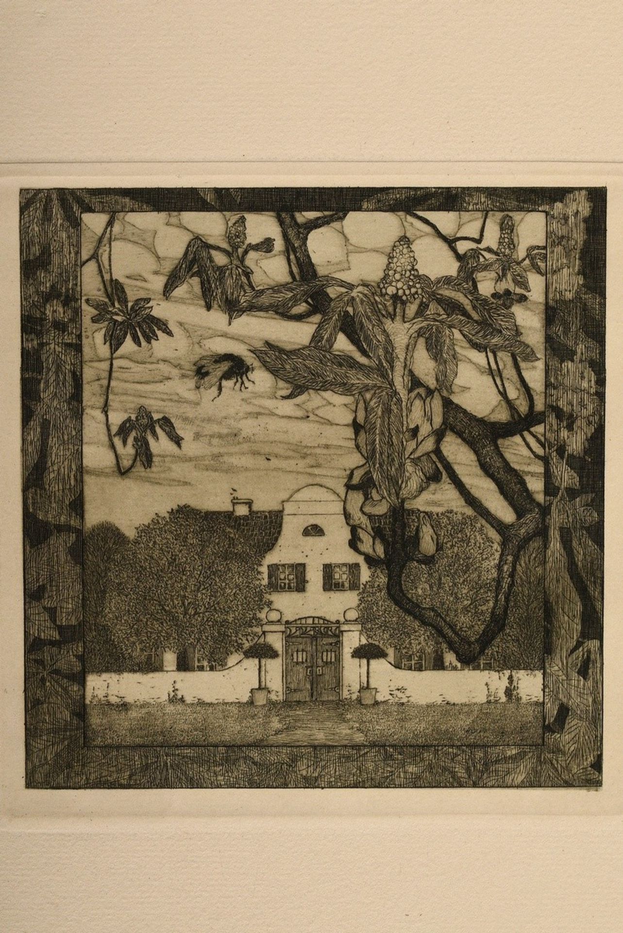 Vogeler, Heinrich (1872-1942) "An den Frühling" 1899/1901, portfolio with 10 etchings and prelimina - Image 15 of 25