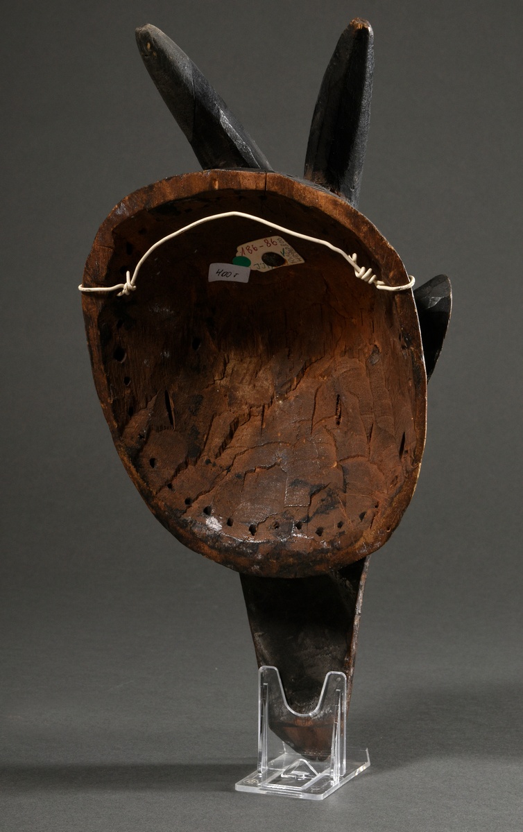 Ula Onu mask, Nigeria/ West Africa, probably 19th c., wood with periodically refreshed paint and ho - Image 10 of 15