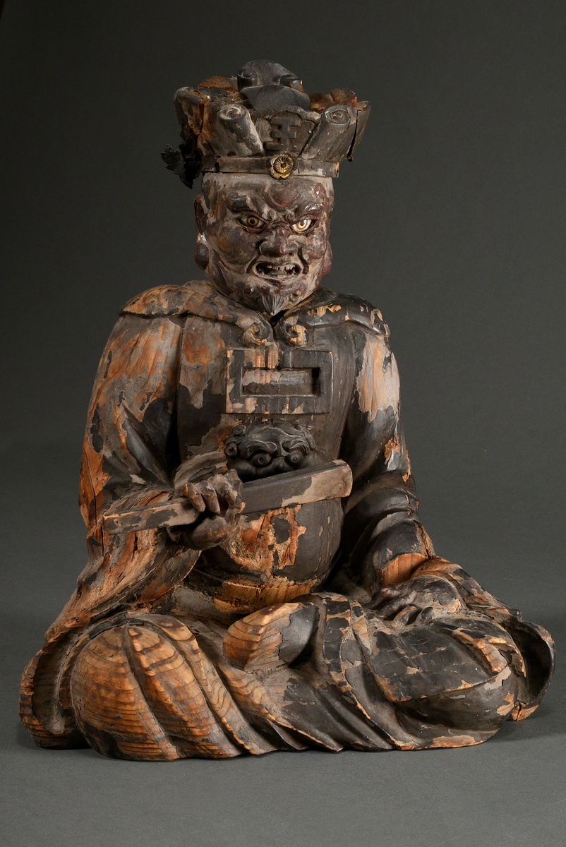 Prince of Hell "Emma-O" in the style of the Kamakura period, Japan 16th/17th century, carved wood w